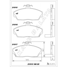 Kale Balata Depomix Ön Fren Balata Honda Civic 1.6l D16 Vtec Vti 01-05 / 1.6l D16A Euro 96-99