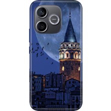 Nurdic Honor 600 Lite (Lna-Nx1) Uyumlu Kılıf Resimli Desenli Silikon Galata Moon