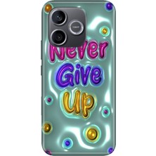 Adasena Honor 600 Lite (Lna-Nx1) Kılıf Desenli Baskılı Tpu Rubber Kapak Never Give Up