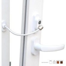 Anahtarlı Halatlı Pvc Kapı Pencere Emniyet Kilidi (4887)