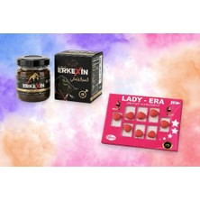 Orjinal 1 Kutu Erkexin 43 Gram Balli Bitkisel Macun +Lady E.r.a 8 Adet Kadinlara Vücut Geliştirme Takviye ve Enerji Tablet