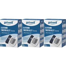 Getwell Konuşan Üst Koldan Tansiyon Aleti - Ölçme Cihazı (Geniş Manşon) (3 Lü Set)