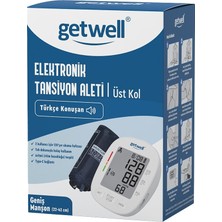 Getwell Konuşan Üst Koldan Tansiyon Aleti - Ölçme Cihazı (Geniş Manşon)