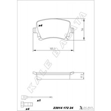 Kale Balata Depomix Arka Balata Passat-Cc-Caddy-Golf5-Golf6-Jetta-A3-A6-Leon-Octia-Superb 04 -