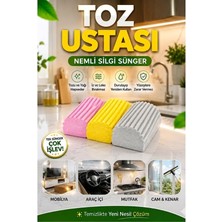 Tasarım Evi 3 Adet Sihirli Sünger Duster Nemli Toz Alma/araba Silme/çok Fonksiyonlu Temizleme Süngeri