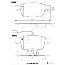 Kale Balata Depomix Ön Fren Balatasi Alfa Romeo 159 05-11 Brera 06- Spider 06- 1.8mpi 1.9jts 1.9jtdm 2.2jts Fişli