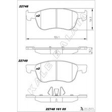 Kale Balata Depomix Disk Fren Balatasi Ön Ford Fiesta 1.0/1.1/1.5d 01/17- Ford Fiesta St 1.5 04/18- Courier V-769 18-