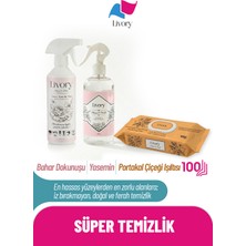 Livory Clean & Shine Serisi Yüzey Temizlik Misti Bahar Dokunuşu 500 Ml| Clean & Fresh Serisi Yasemin Oda Kokusu 500 Ml| Clean & Cool Serisi Yüzey Temizleme Havlusu Portakal Çiçeği Işıltısı 1X100(100 Yaprak)