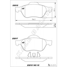 Kale Balata Depomix Ön Fren Balatasi Renault Laguna Ii 01-05 Laguna Iii 07-15 Megane Ii 02-