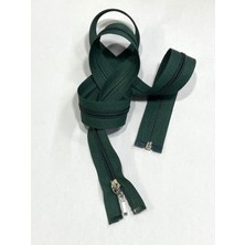 Ferace Fermuarı / 110 cm / Koyu Yeşil / Misina Dişli