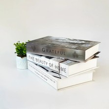 Bak Gel Al 3lü Kitap Görünümlü Dekoratif Saklama Kutusu Seti, Minimalist Iskandinav Tarzı Ev Ofis Dekoru Set 6