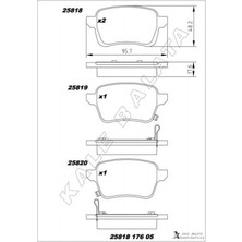 Kale Balata Depomix Arka Fren Balatasi Opel Corsa E 14-19 Adam 14-19 15 Jant Rpo J67 Fiat Egea 16- 500L 13- 264MM