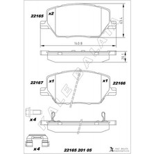 Kale Balata Depomix Ön Fren Balatasi Fiat 500X 14- Jeep Renegade 14- Compass 20- 1.3d Mtj 1.3tb 1.4 1.6d Mtj 1.6e-Torq 2.0d Mtj