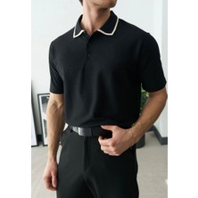 Moda Marine Tipped Polo Yaka Triko