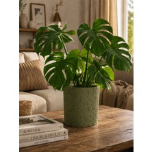 Triora Design Zen Saksı Modern Dekoratif Çiçek Saksısı - 17,5 Çap x 14 cm Büyük Boy Geometrik Desenli Vazo 3.2 L Hacim