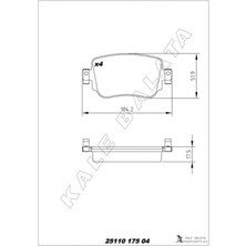 Kale Balata Depomix Arka Balata Vw Caddy Iv 2.0tdi 15 - Cuuf-Dfsf 104.1X17.2X51.6