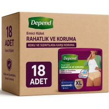 Depend Emici Külot Yetişkin Bezi Xl - Extra Large Kadın 18 Adet (2pk*9)