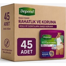 Depend Emici Külot Yetişkin Bezi Xl - Extra Large Kadın 45 Adet (5pk*9)