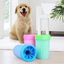 Marsilyan Silikon Jel Fırçalı Kedi Köpek Pati Ayak Yıkama Temizleme Kovası (Küçük) (K95)
