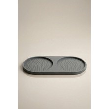Khakma Kaymaz Oval Silikon Yağdanlık Altlığı & Sabunluk Standı