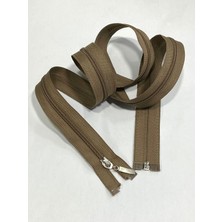 Ferace Fermuarı / 110 cm / Açık Kahverengi / Misina Dişli
