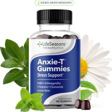 LifeSeasons Anxie-T Gummies Stress Support Gaba+ Ksm 66 + L-Theanine + Chamomile + Lemon Balm 90 Gummies