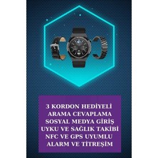 Marsilyan Kulak Içi Kablosuz Bluetooth Kulaklık ve Nfc ve Gps Özellikli Akıllı Saat Alarm ve Titreşim