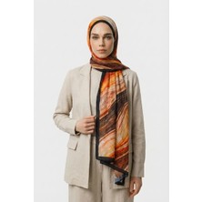 Ang-Scarf 75 x 180 Kahverengi Renk Surf Desen Neo Crash Şal - Ağırlık Yapmaz - Ütü Istemez - Dört Mevsim Kullanıma Uygun - Kayma Yapmaz