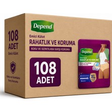Depend Emici Külot Yetişkin Bezi Xl - Extra Large Kadın 108 Adet (12PK*9)