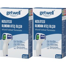 Getwell Ateş Ölçer Kızıl Ötesi Alından - Temassız - Uzaktan (Yetişkin & Bebek & Çocuk) (2 Li Set)