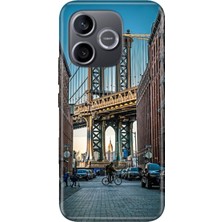 Nurdic Honor 600 Lite (Lna-Nx1) Kılıf 0.4mm Lazer Kesim Silikon Kapak Brooklyn Köprüsü
