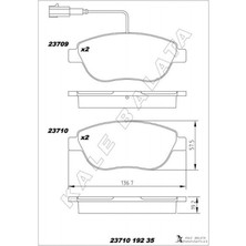 Kale Balata Depomix Ön Fren Balatasi Opel Combo D 12- Punto Evo 1.3-1.4-1.6d Mtj 09 - 500-500C 1.3dmj 10 - Grande Punto 1.6dmtj 09 - Çift Fişli