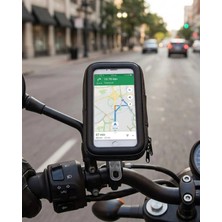 Marsilyan Su Geçirmez Motosiklet Bisiklet Telefon Tutucu 360 Derece Döner Gidon Telefon Standı
