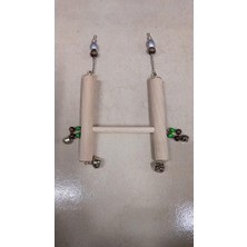 Netx Kuş Oyuncak H Şekilli 29X20CM Çift Askılı Muhabbet ve Paraket Için Uygundur