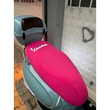 Utku Giyim Vespa Uyumlu Mini ve Midi Motosiklet Sele Kılıfı Fuşya Likralı - Koruyucu Saran Kumaş