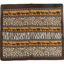 Renklime Leopar Desenli Zr Şifon Fular 50*50 cm