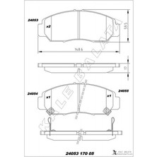 Kale Balata Depomix Ön Fren Balata Honda Civic 1.6l R16A2 Vtec Sedan Fd6 06-11 / 1.8l R18A2 Fd7 06-
