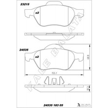 Kale Balata Depomix Ön Balata Megane Ii 02- Scenic Ii 02- Clio Iii 05- 1.5dci 1.6 16V 2.0 16V