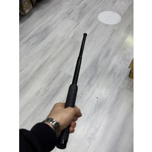 MEKOTEX Kılıflı Profesyonel Çelik Jop - Açılır Kapanır Metal Teleskopik Polis Jopu
