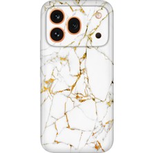 Nurdic Honor 600 Pro (Vkp-Nx9) Uyumlu Kılıf Silikon Desenli Tam Koruma Resimli Sarı Beyaz Mermer