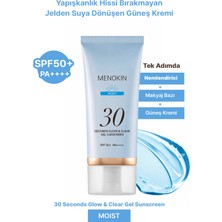 Menokin Nemlendirici Jelden Suya Dönüşen Güneş Kremi Menokın 30 Seconds Glow & Clear Gel Sunscreen (Moist)