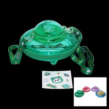 Marsilyan Ufo Modeli Renkli Mika Kristal Suluk Matara Pipetli - Taşıma Askılı 550ML ( Herhangi Bir Renk  Gönderilir ) (K95)