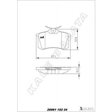 Kale Balata Depomix Arka Fren Balata Renault Clio 05- Kangoo 01- Laguna 96- Fluence 09- Megane 96- Citroen Berlingo 99- C2 C3 C4 03- Ds4 11- Peugeot 307 00- 308 07- Partner 96-Vw Polo Classic 95-01 Golf Iii-Iv-