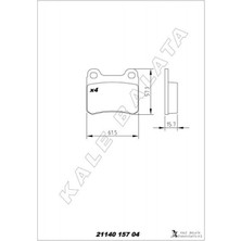 Kale Balata Depomix Arka Fren Balatasi Vectra A 88-95 Astra F 94-98 Calibra A 90-97 Kadett E 86-91 Vectra B 96-