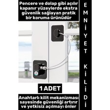 Wintoup #kilit Montaj Gerektirmeyen Kendinden Yapışkanlı Kapı Pencere Dolap Çocuk Bebek Odası Ev Ofis Iş Yeri Şık Estetik Pratik Plaka Halatlı Anahtarlı Emniyet Kilidi
