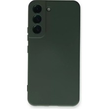 SiHako Galaxy S22 Kılıf Nano Içi Kadife Silikon - Koyu Yeşil
