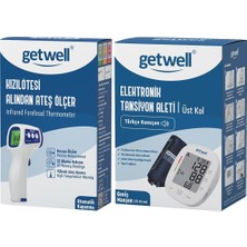 Getwell (Avantaj Pk 2) Ateş Ölçer Kızıl Ötesi Alından - Temassız / Üst Koldan Tansiyon Ölçme Aleti