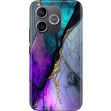 Senada Honor 600 Lite Kılıf Desenli Baskılı Tpu Rubber Kapak Altın Tozu