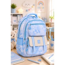 Wander Bag B-24 Kız Çocuk Ilkokul Ortaokul Okul Çantası Çiçek Desenli Ortopedik Sırt Çantası