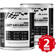 Alkoru 2 Adet 5 kg Oto Zift Likit Membran Kauçuk ve Elyaf Katkılı Sıvı Su Yalıtım Malzemesi Avantaj Paket